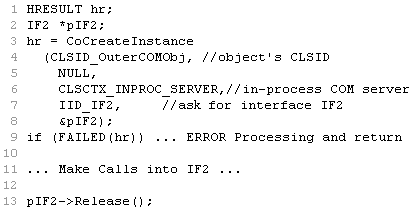 COM Interface HRESULT