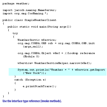 4) Use the interface type reference (invoke methods)