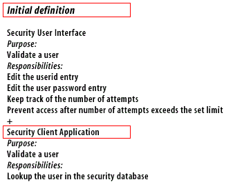 Security User Interface 2) Security Client Application