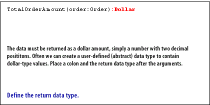 3) Define the return data type