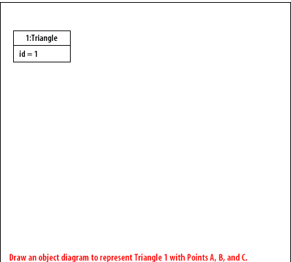 1) Draw an object diagram to represent Triangle 1